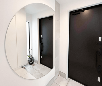 セミサークルミラー